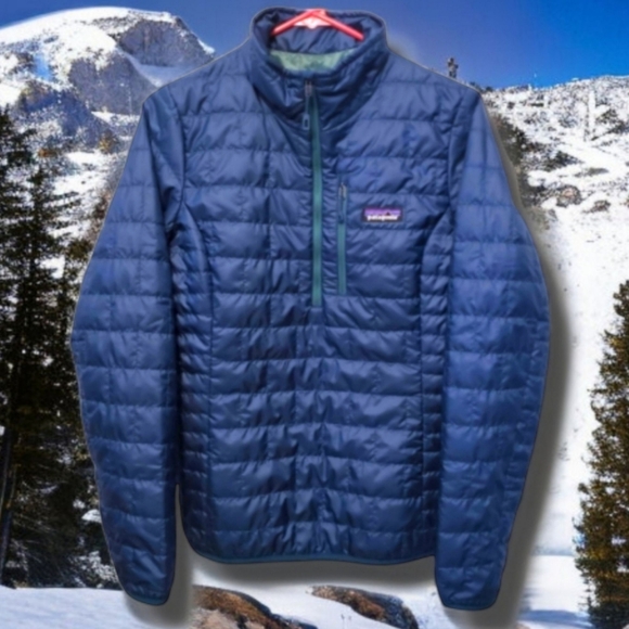 Patagonia Crater Blue Nano Puff Pullover Lightweight Outdoor Jacket 2021 Small